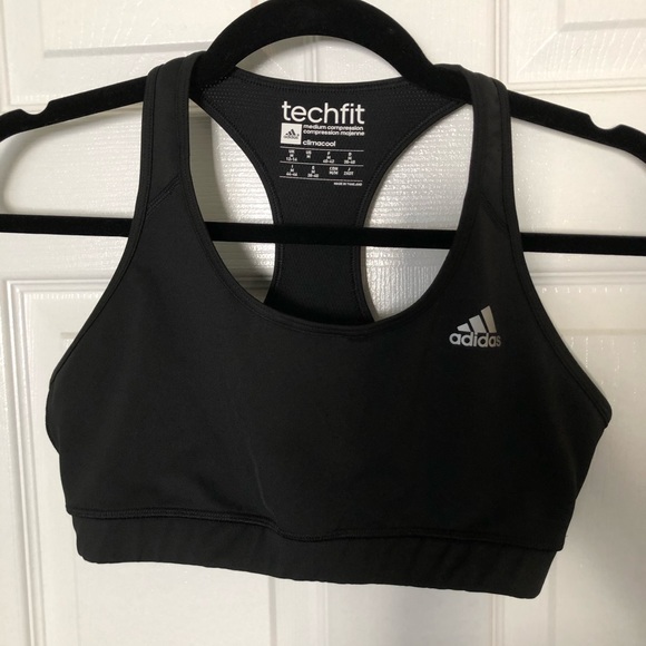 adidas techfit Sports Bra - Black, Medium - Picture 1 of 9